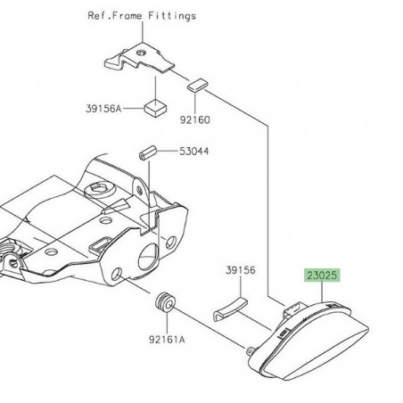 Feux arrière à Leds Kawasaki Z650RS (2022-2024) | Réf. 230250402