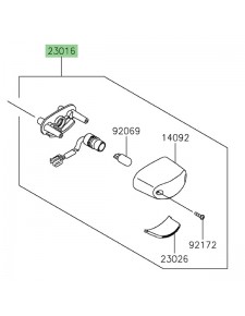 Éclairage de plaque Kawasaki Z650RS (2022-2024) | Réf. 230160610