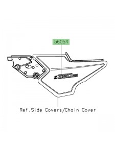 Autocollant "Z650RS" habillage sous selle Kawasaki Z650RS (2022-2024) | Réf. 560542896