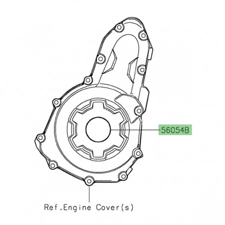Autocollant carters d'alternateur Kawasaki Z650RS (2022-2024) | Réf. 560542897