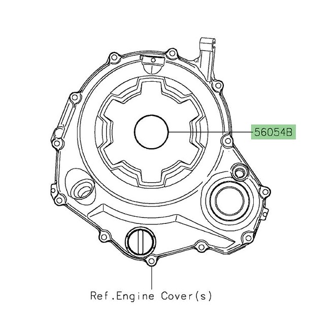 Autocollant carters d'embrayage Kawasaki Z650RS (2022-2024) | Réf. 560542897