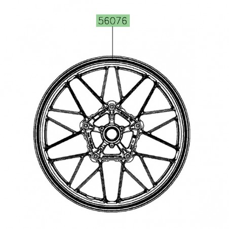 Liserè de jante Kawasaki Z650RS (2022-2024) | Réf. 560763769 - 560764077