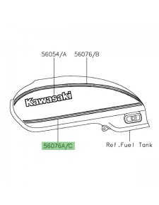 Liserè inférieur de réservoir Kawasaki Z650RS (2022-2024) | Moto Shop 35