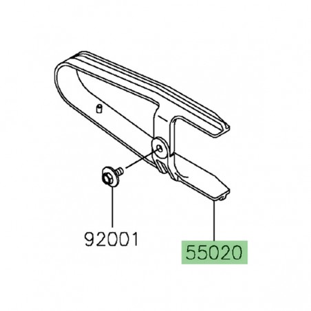Patin de chaîne Kawasaki 550200234 | Moto Shop 35