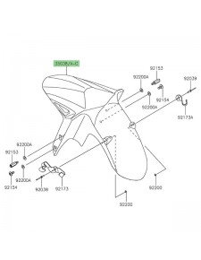 Garde-boue avant Kawasaki Versys 650 (2022-2024)