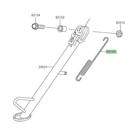 Ressort béquille latérale Kawasaki 921450813 | Moto Shop 35