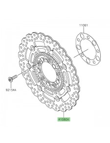 Disque de frein avant gauche Kawasaki Versys 650 (2021-2024) | Réf. 41080072211I