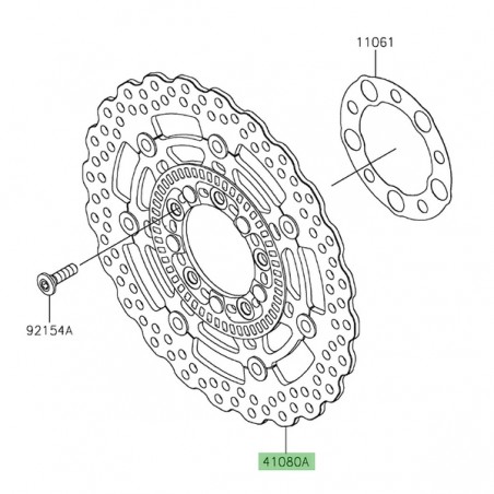 Disque de frein avant gauche Kawasaki Versys 650 (2021-2024) | Réf. 41080072211I