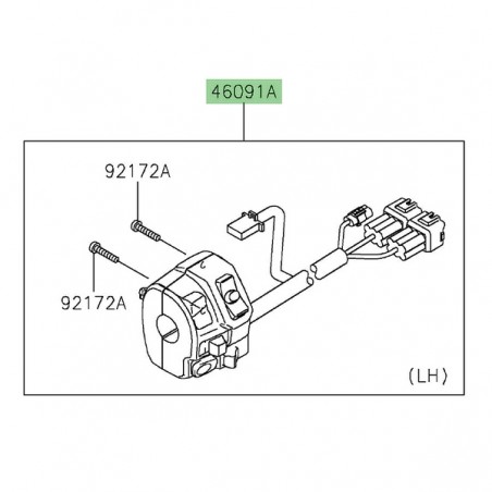 Commodo gauche Kawasaki 460910598 | Moto Shop 35