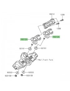 Pontet de guidon Kawasaki Versys 650 (2022-2024) | Réf. 46012042318R