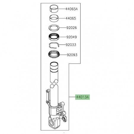 Tube de fourche gauche Kawasaki Versys 650 (2022-2024) | Réf. 440130398