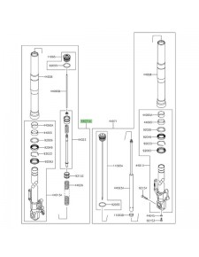 Bras de fourche gauche Kawasaki Versys 650 (2022-2024) | Réf. 44071157048M