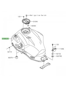 Réservoir d'essence Kawasaki Versys 650 (2022-2024) | Moto Shop 35