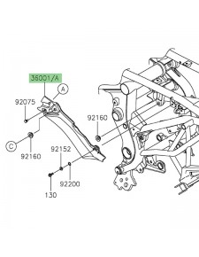 Habillage sous selle gauche Kawasaki Versys 650 (2022-2024) | Réf. 360010721739