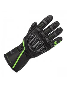 Gants racing cuir noir/vert Kawasaki Milan | Moto Shop 35