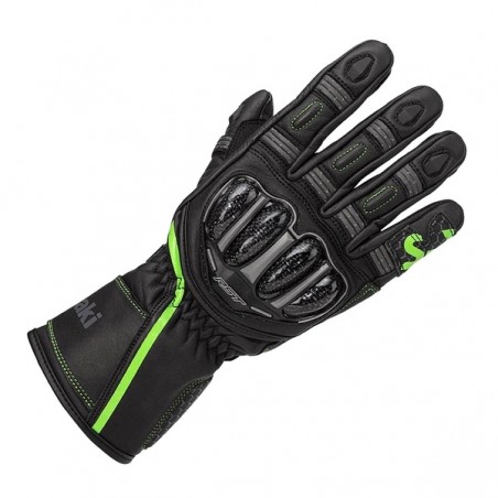 Gants racing cuir noir/vert Kawasaki Milan | Moto Shop 35