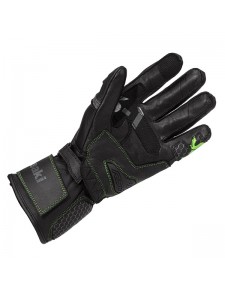 Gants racing cuir noir/vert Kawasaki Milan | Moto Shop 35