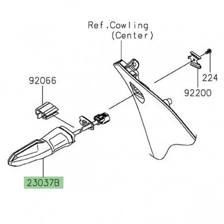 Clignotant avant gauche à Leds Kawasaki Versys 650 (2022-2024) | Réf. 230370462