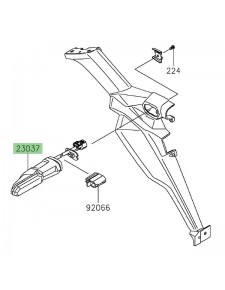 Clignotant arrière gauche à Leds Kawasaki Versys 650 (2022-2024) | Réf. 230370424