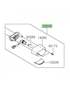 Éclairage de plaque Kawasaki 230160655 | Moto Shop 35