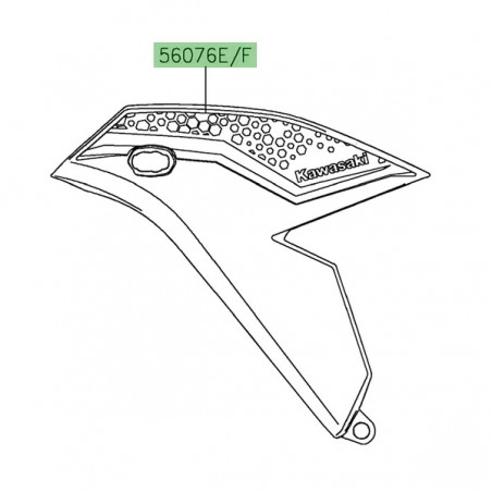 Autocollant flanc de carénage Kawasaki Versys 650 (2022-2023) | Moto Shop 35