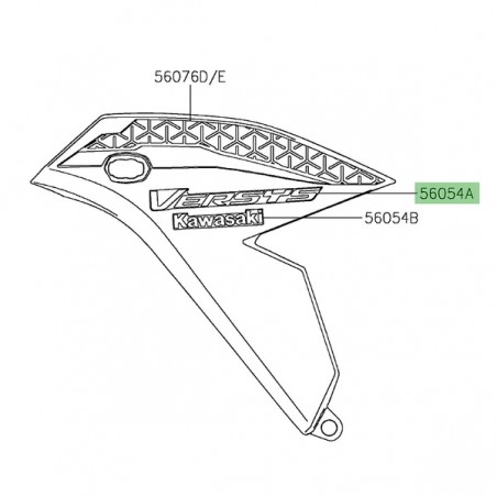 Autocollant "Versys" Flanc de carénage Kawasaki Versys 650 (2022) | Réf. 560543792