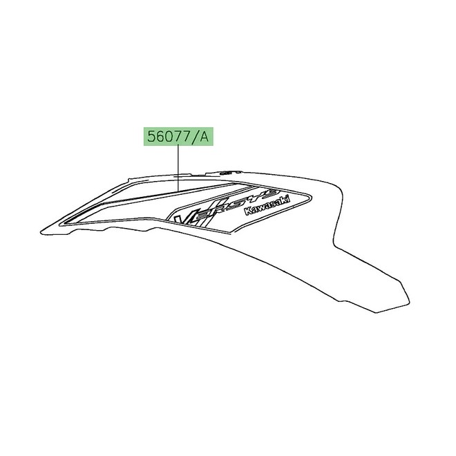 Autocollants flanc de réservoir Kawasaki Versys 650 (2024) | Moto Shop 35