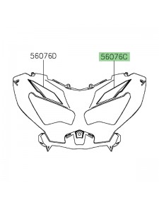 Autocollant tête de fourche Kawasaki Versys 650 (2022-2023) | Moto Shop 35