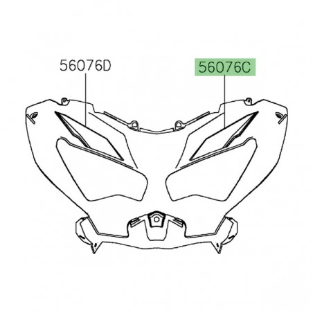 Autocollant tête de fourche Kawasaki Versys 650 (2022-2023) | Moto Shop 35