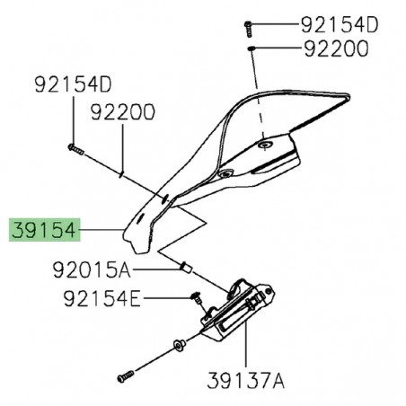 Bulle d'origine Kawasaki Versys 650 (2022-2024) | Réf. 391540415