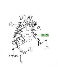 Araignée support tête de fourche Kawasaki Versys 650 (2022-2024) | Réf. 391370716