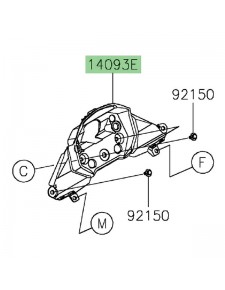 Entourage de compteur Kawasaki Versys 650 (2022-2024) | Réf. 140931194