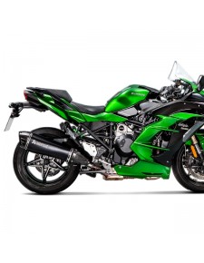 Échappement Akrapovic titane noir Kawasaki Ninja H2 SX (2018-2020) | Réf. S-K10SO21-HRAABL