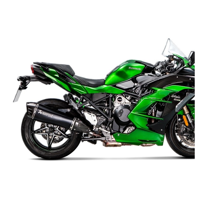 Échappement Akrapovic titane noir Kawasaki Ninja H2 SX (2018-2020) | Réf. S-K10SO21-HRAABL