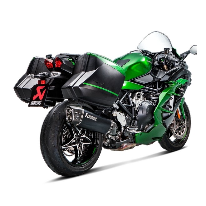 Échappement Akrapovic titane noir Kawasaki Ninja H2 SX (2018-2020) | Réf. S-K10SO21-HRAABL