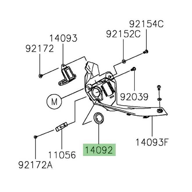 Obturateur prise 12 Volts Kawasaki 140920214 | Moto Shop 35