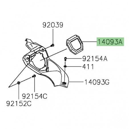 Obturateur prise USB Kawasaki 140931077 | Moto Shop 35