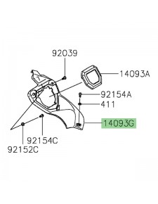 Intérieur de carénage droit Kawasaki Versys 650 (2022-2024) | Réf. 140931206