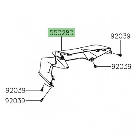 Bec de canard Kawasaki Versys 650 (2022-2024) | Réf. 550280810