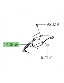 Casquette de compteur Kawasaki Versys 650 (2022-2024) | Réf. 140931191