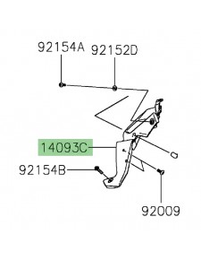 Casquette de compteur gauche Kawasaki Versys 650 (2022-2024) | Réf. 140931192