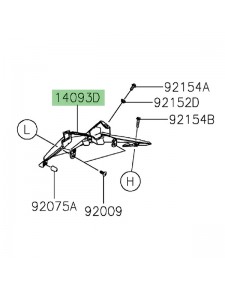 Casquette de compteur droite Kawasaki Versys 650 (2022-2024) | Réf. 140931193