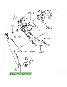 Flanc de carénage gauche Kawasaki Versys 650 (2022-2024) | Moto Shop 35