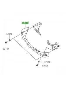 Sabot moteur gauche Kawasaki Versys 650 (2022-2024) | Réf. 550280819