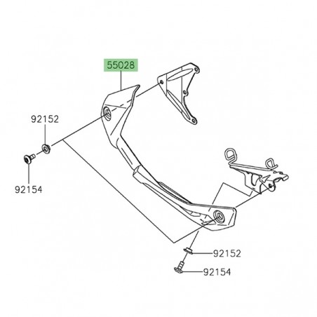 Sabot moteur gauche Kawasaki Versys 650 (2022-2024) | Réf. 550280819