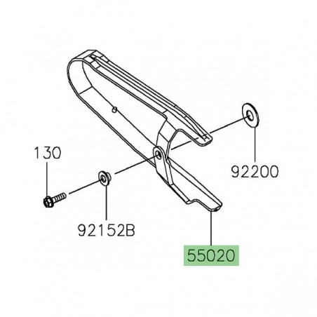 Patin de chaîne Kawasaki 550202184 |Moto Shop 35