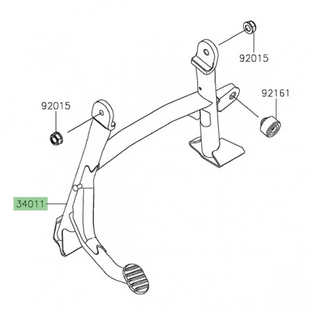 Béquille centrale Kawasaki 340110037 | Moto Shop 35