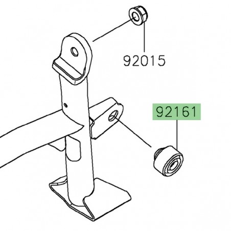 Amortisseur caoutchouc Kawasaki 921612154 | Moto Shop 35