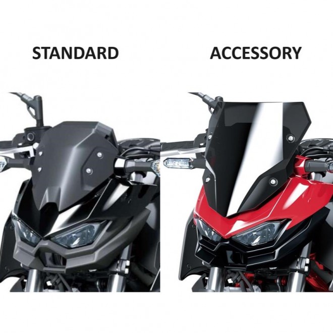 Saute-vent fumé Kawasaki Z500 (2024-2026) | Réf. 999942010