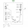 Maitre cylindre de frein arrière Kawasaki 430150572 | Moto Shop 35